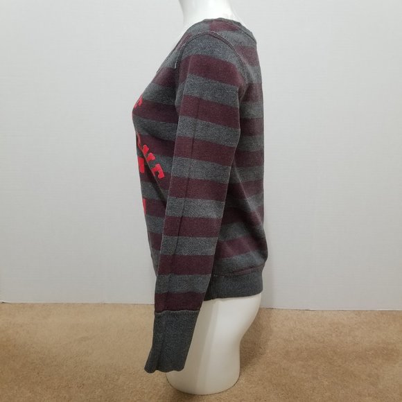 American Eagle sweatshirt Small retro rugby striped NY State Division graphic - Picture 2 of 12